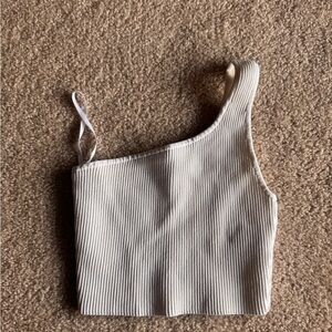 BABATON SCULPT KNIT ONE SHOULDER TANK